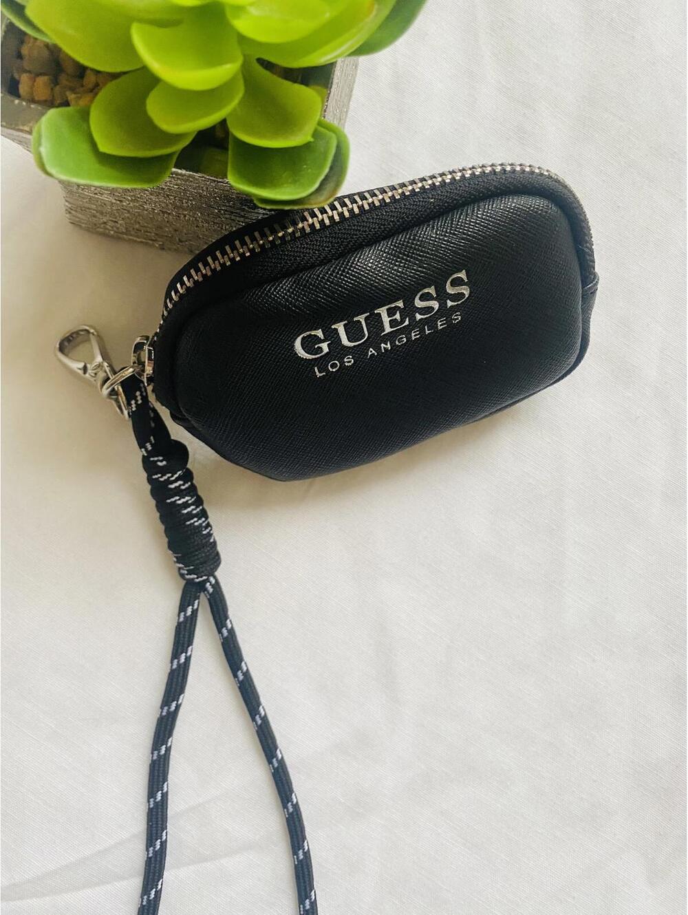 Guess Los Angeles Black Mini Pouch Keychain Wallet